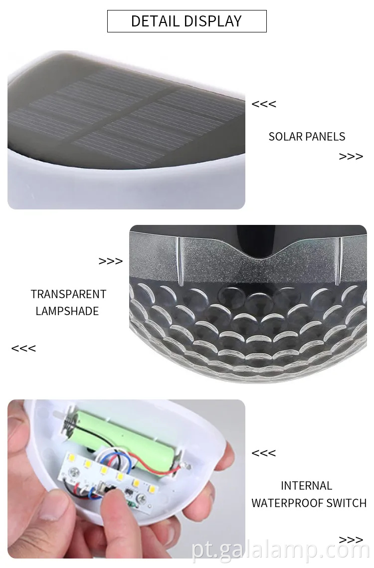 Luz de parede LED à prova d'água movida a energia solar para iluminação noturna